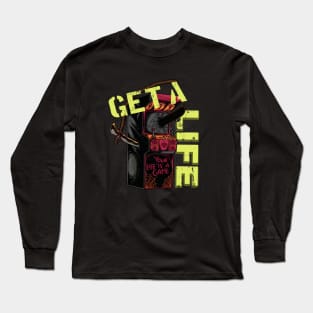 Get a Life retro Game Machine Gamer Gifts Long Sleeve T-Shirt